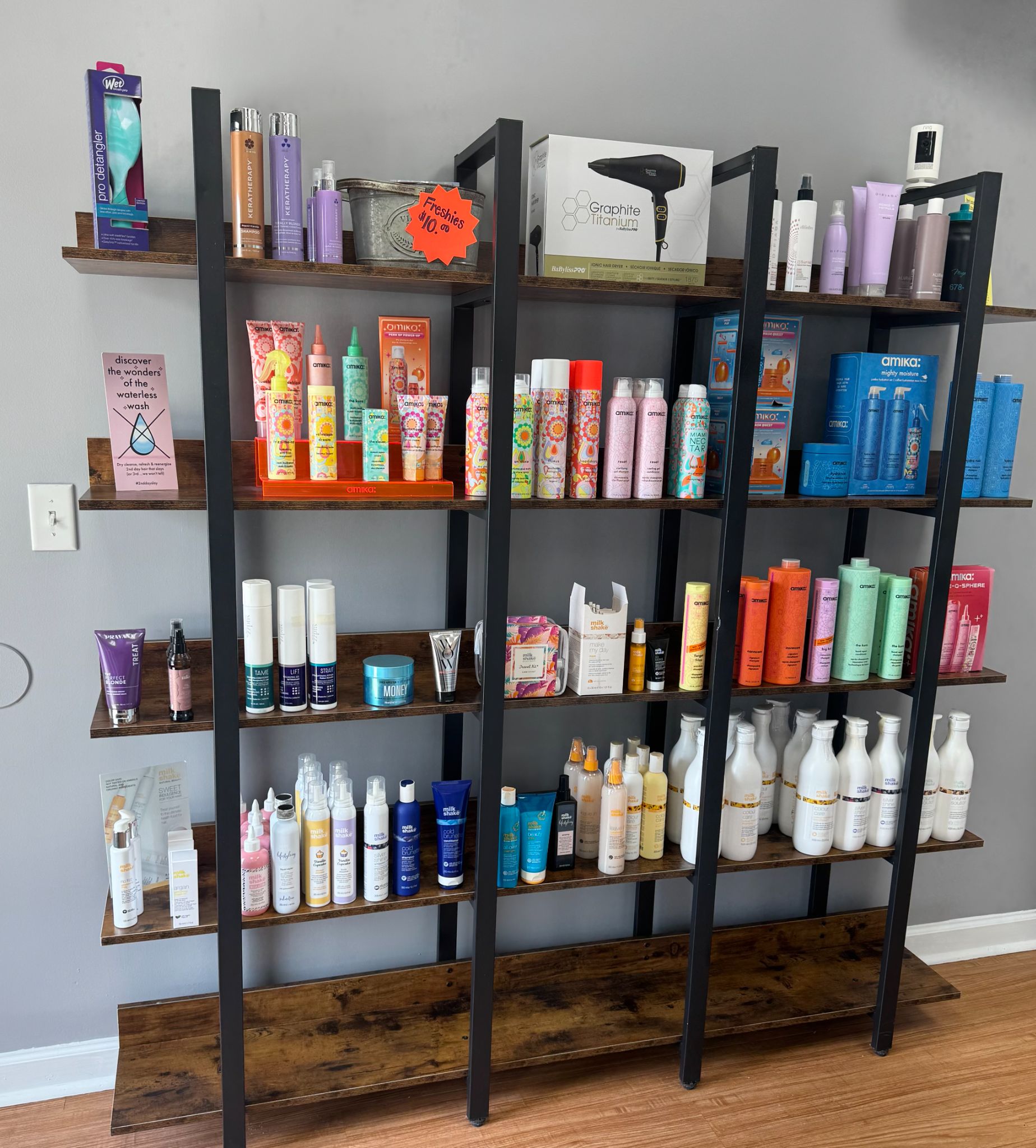 Inside Magnolias Hair Salon showing the welcoming interior and professional products